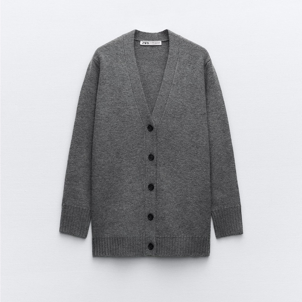 Zara oversized grey cardigan
